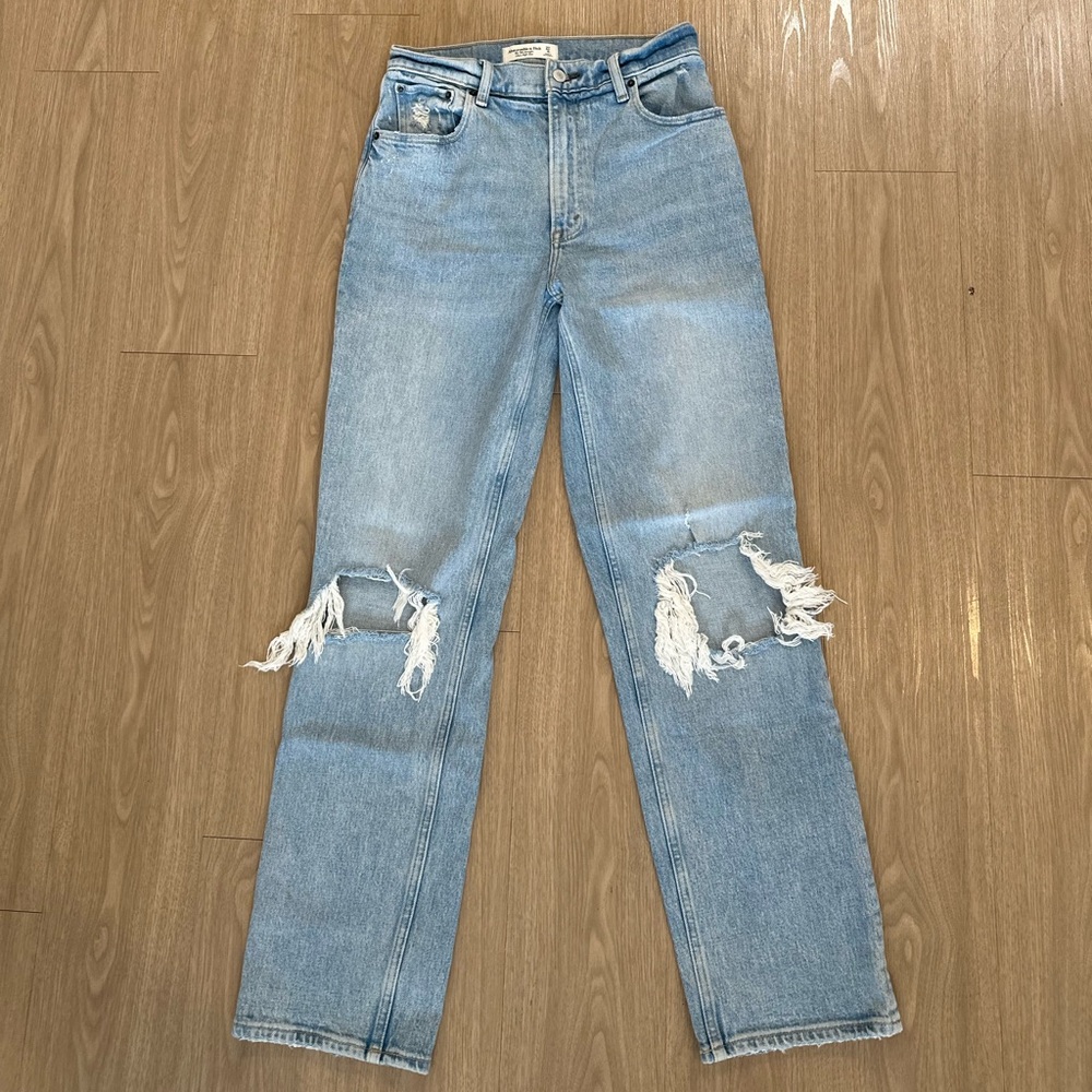 Abercrombie & Fitch Blue Straight Leg Jeans